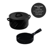 Twist 3 Piece Ceramic Cookware  Set - Ceramic Lid