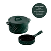 Twist 3 Piece Ceramic Cookware  Set - Ceramic Lid