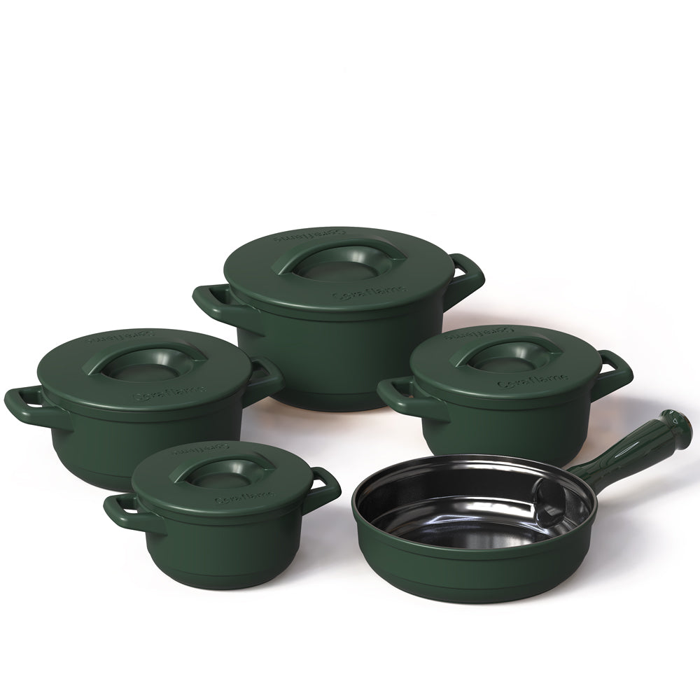 Duo 9 Piece Ceramic Cookware  Set - Ceramic Lid - Ceraflame Cookware Sets