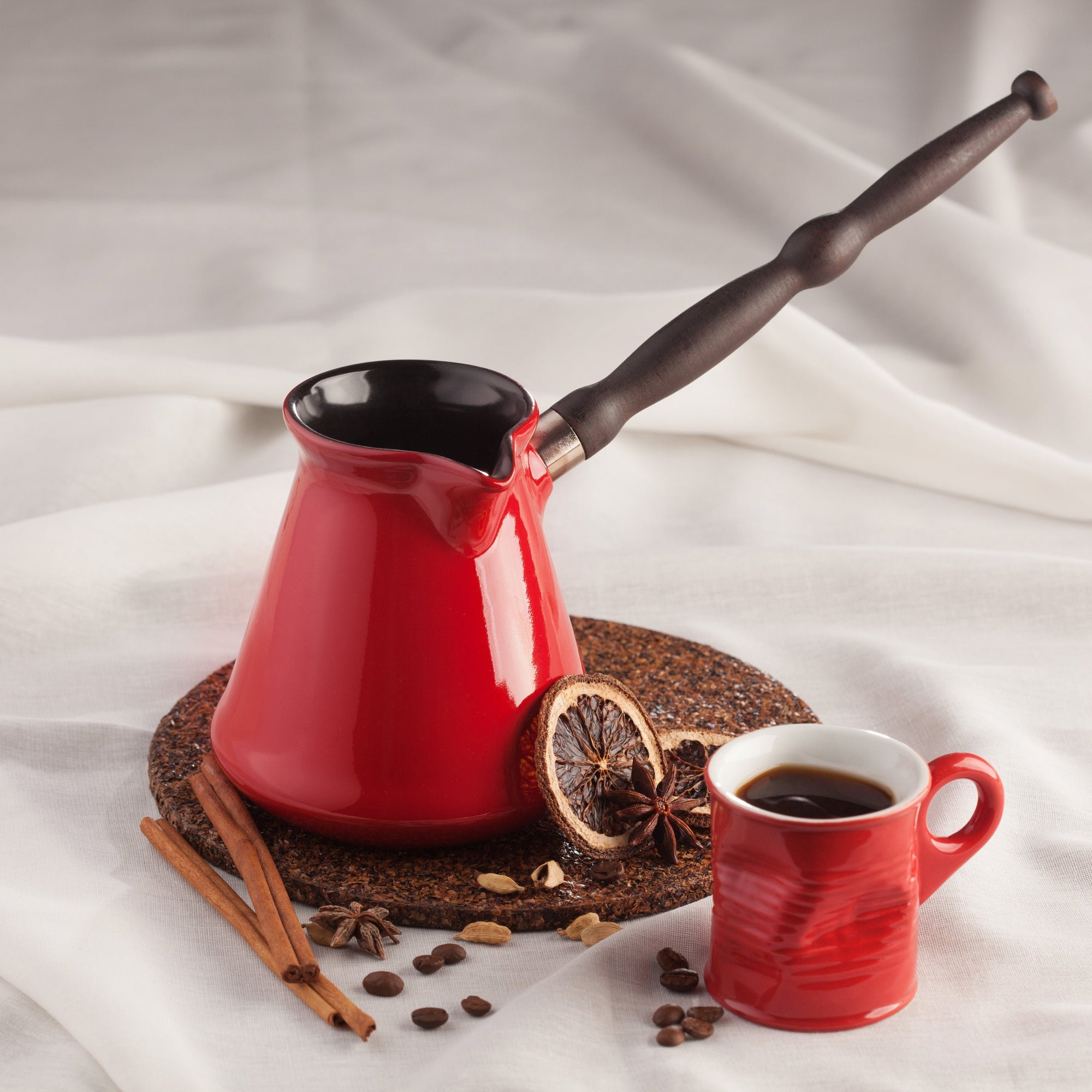 Classic Ibrik - 17 oz - 100% Ceramic Coffee Pot - Ceraflame Ibrik