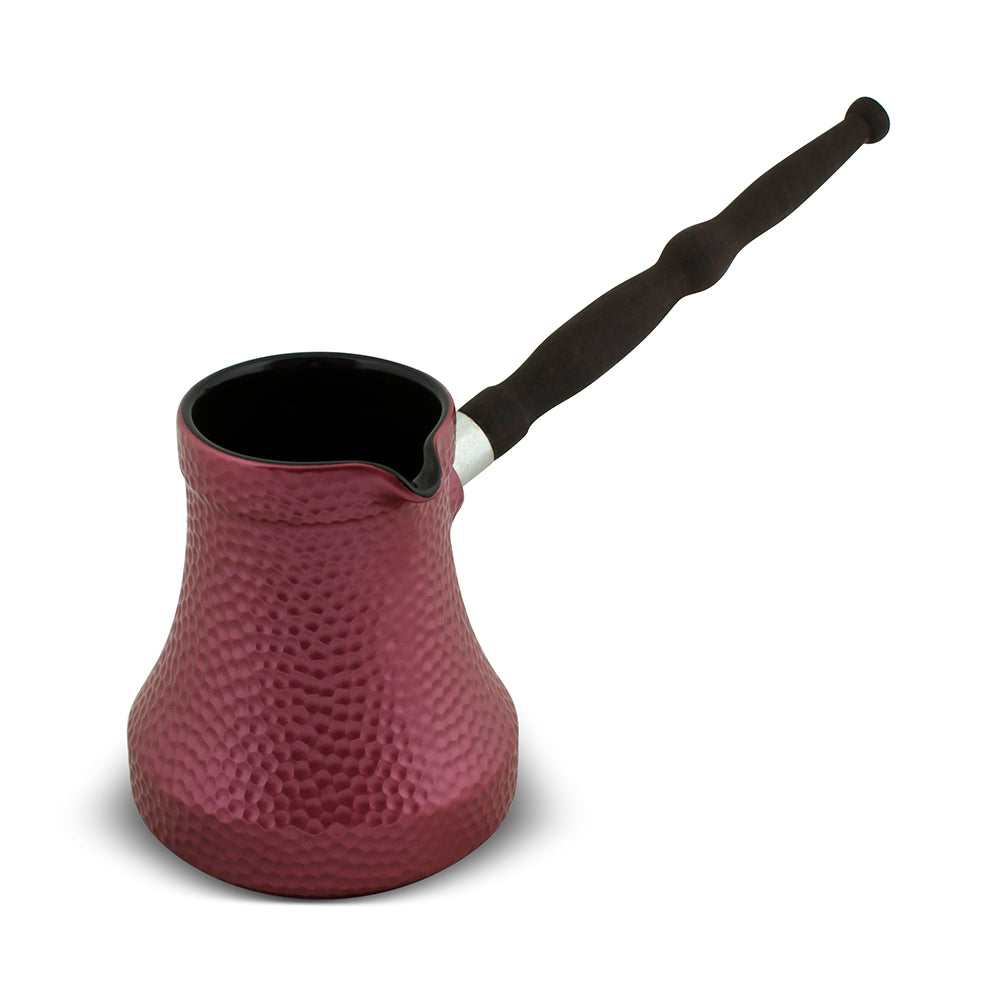 Hammered Ibrik - 17 oz - 100% Ceramic Coffee Pot