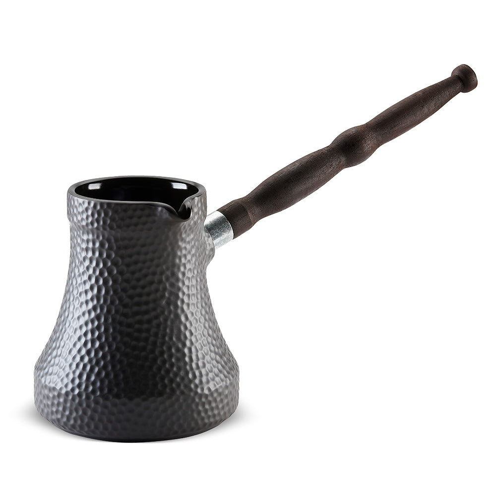 Hammered Ibrik - 17 oz - 100% Ceramic Coffee Pot
