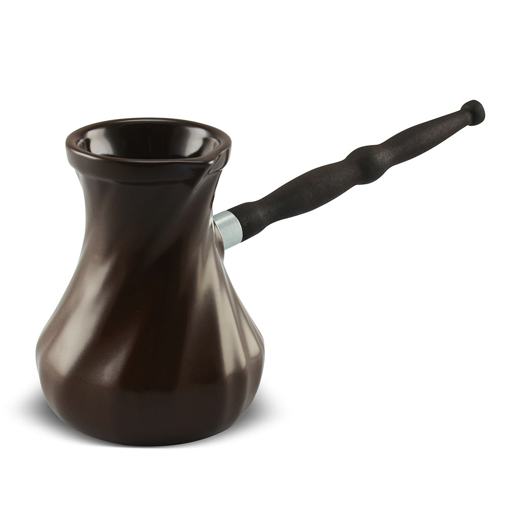 Twist Ibrik - 18.6 oz - 100% Ceramic Coffee Pot