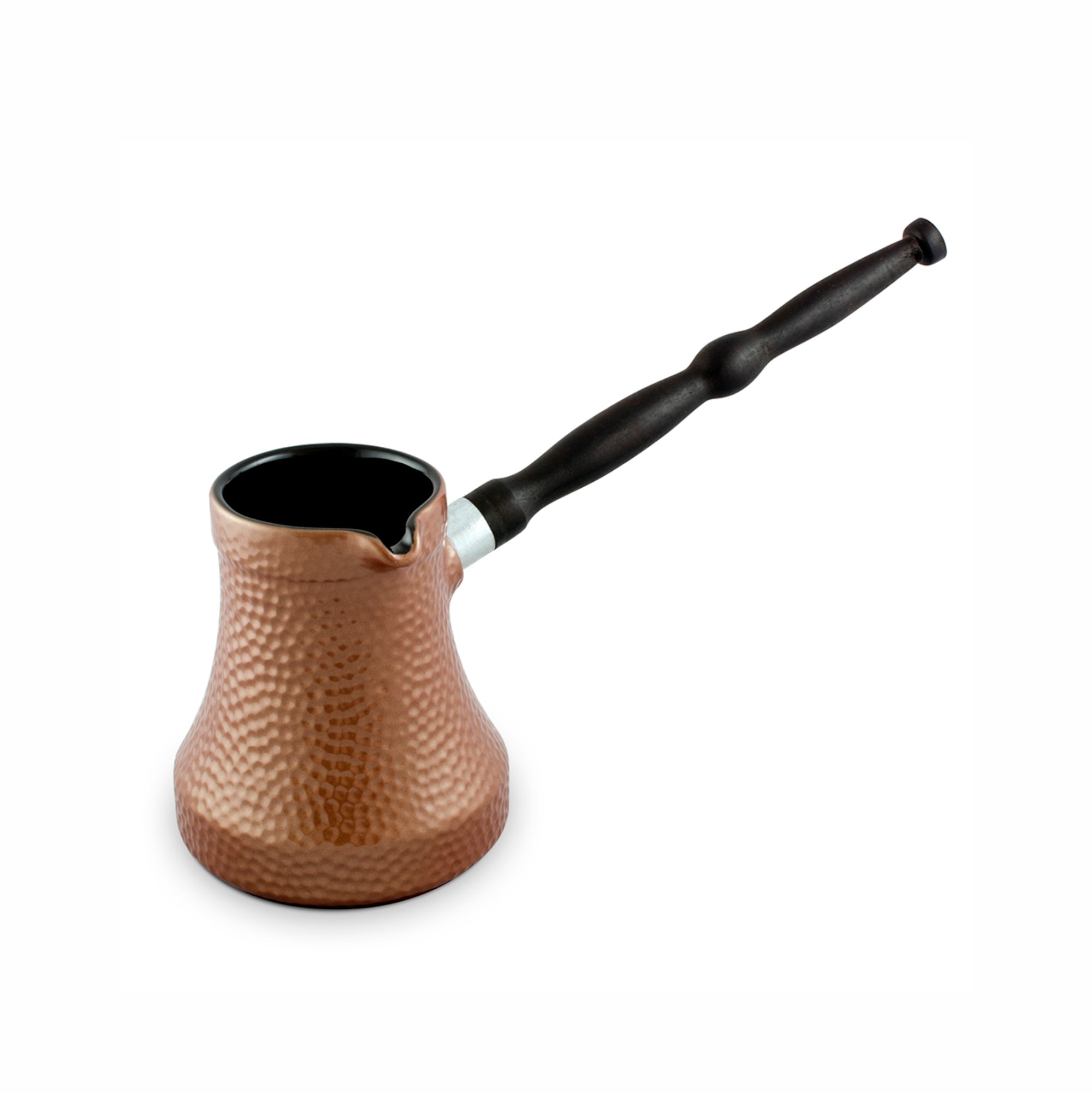Hammered Ibrik - 17 oz - 100% Ceramic Coffee Pot - Ceraflame Ibrik
