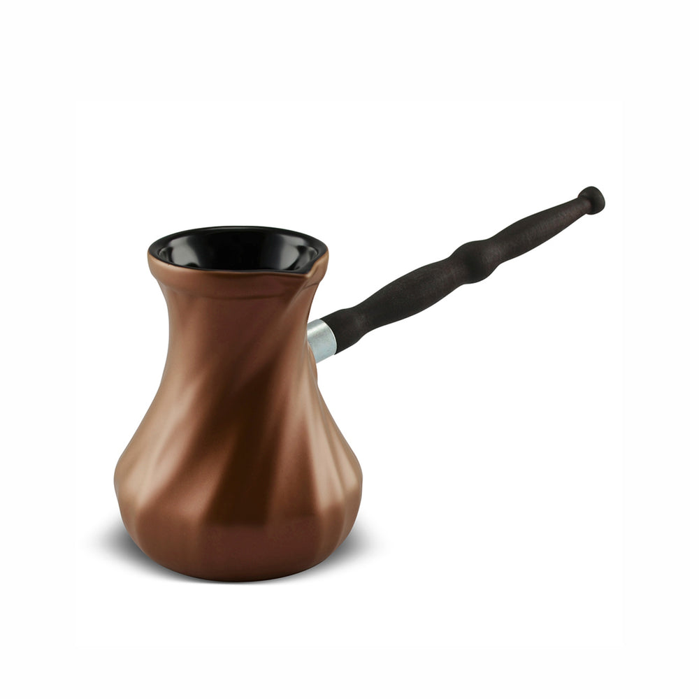 Twist Ibrik - 18.6 oz - 100% Ceramic Coffee Pot - Ceraflame Ibrik